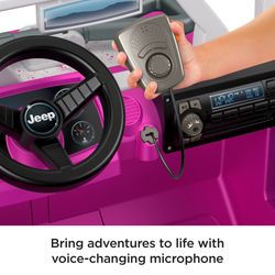 Power wheels jeep wrangler willys pink shop ride on vehicle