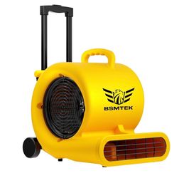 2 CFM 1HP Air Mover Blower Fan, Floor Blower Dryer, 3 Speeds, 4 Adjustable Angles, Handle Wheelkit, 15Ft Long Cord Portable, Stackable