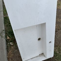 Free - floating white vanity for sale  (35.5x19x 5.25”)
