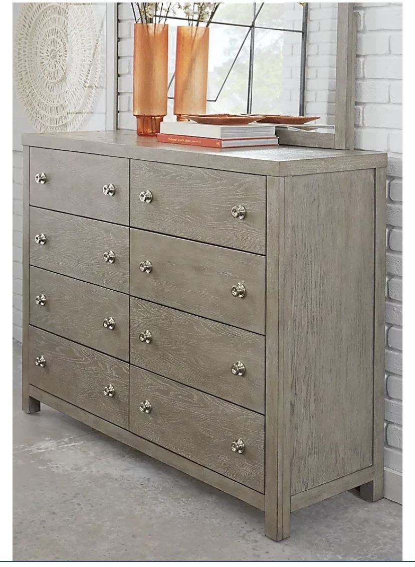 FULL BEDROOM SET Dresser + 2 Side Tables with Mirror 70% OFF