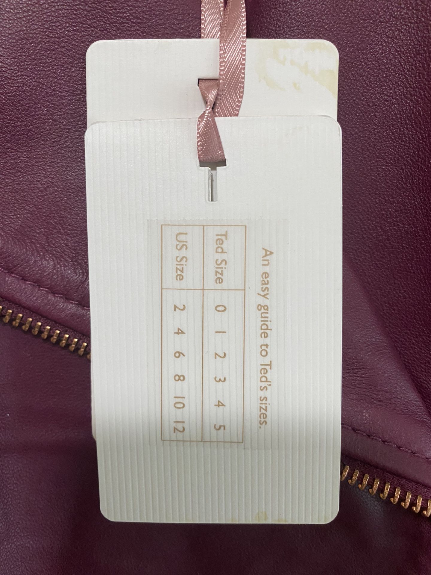 BRAND NEW TED BAKER LONDON LEATHER JACKET SIZE