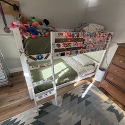 Bunk Bed Comes With One Twin Mattress And A Few Sets Of Sheets