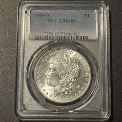  1904-O (New Orleans) Morgan Silver Dollar PCGS  MS63 