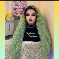 Human Hair Blended Lace Front Wig 