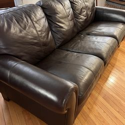 Leather Couch and Club Chair