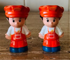 Lot of 2  Fisher Price Little People Choo Choo Zoo Train Conductor Engineer 2014