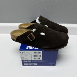 Birkenstock Clog Mocha Narrow Soft Footbed Suede Clog