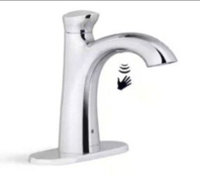 Kohler Willamette Battery Powered Touchless Single Hole Bathroom Faucet in Polished Chrome