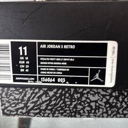 2011 Air Jordan 3 Retro 'Stealth'