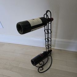 Black Metal Wine Rack