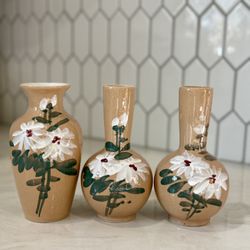 Vintage Ceramic Daisy Vases 