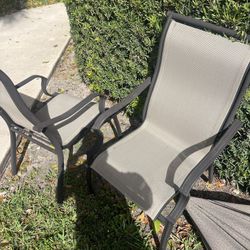 Outdoor Chairs And Umbrella 