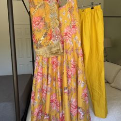 Floral Anarkali Suit Set- Indian