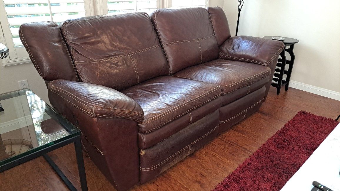 La-Z-Boy Leather Sofa, Recliners, 7