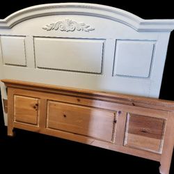 Queen Bed Headboard & Footboard - Wood