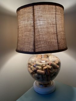 Rustic Wine Cork Table Lamp