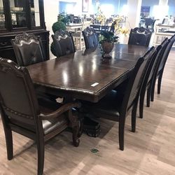Kiera Brown Formal Dining Set7-Piece (Table+6 Side Chairs)