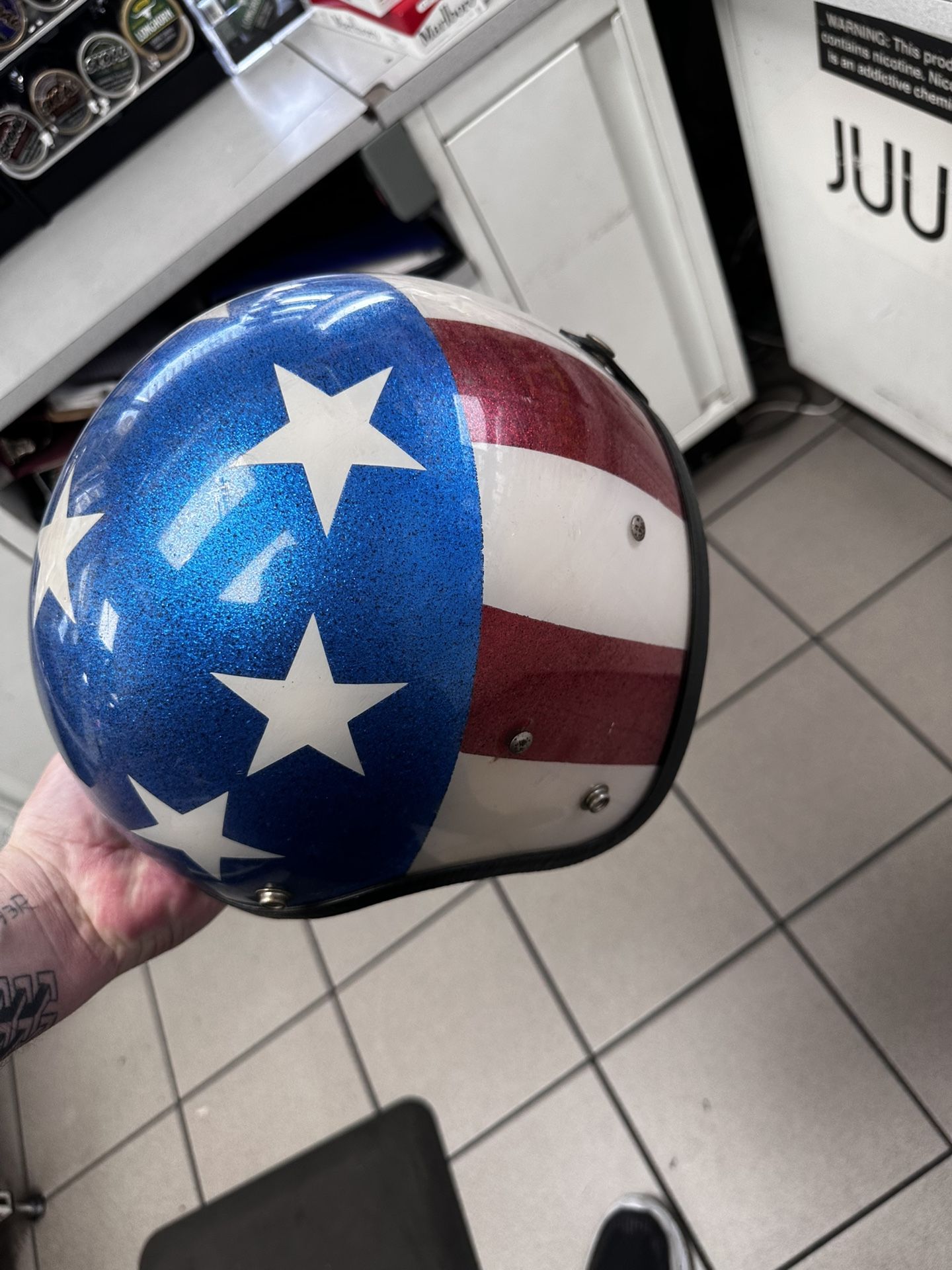 NFL Helmet - collectible 1970’s 8 star captain America, rarely ever used. Inside perfect  $225