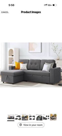 Sectional sofa, L shape, Sofa bed