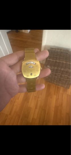 Gucci Stainless Steel 38mm Grip Quartz Gold Watch