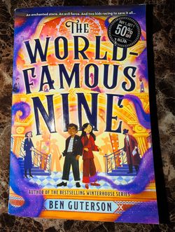 The World Famous Nine by Ben Guterson Paperback Book Middle Grade Mystery 2024