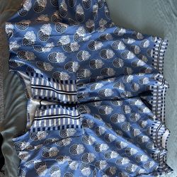 Marea Liz Joy XL Blue Tunic Top, Floral Pattern