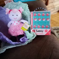 Baby's First Doll And Set Of 4 Books