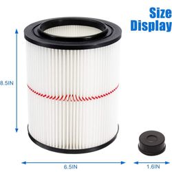 Cartridge Filter Replacement Part Accessories, Compatible with Shop-Vac Craftsman 9-17816 Filter, fits most Wet/Dry Vacuum Cleaners 5 Gallon and above