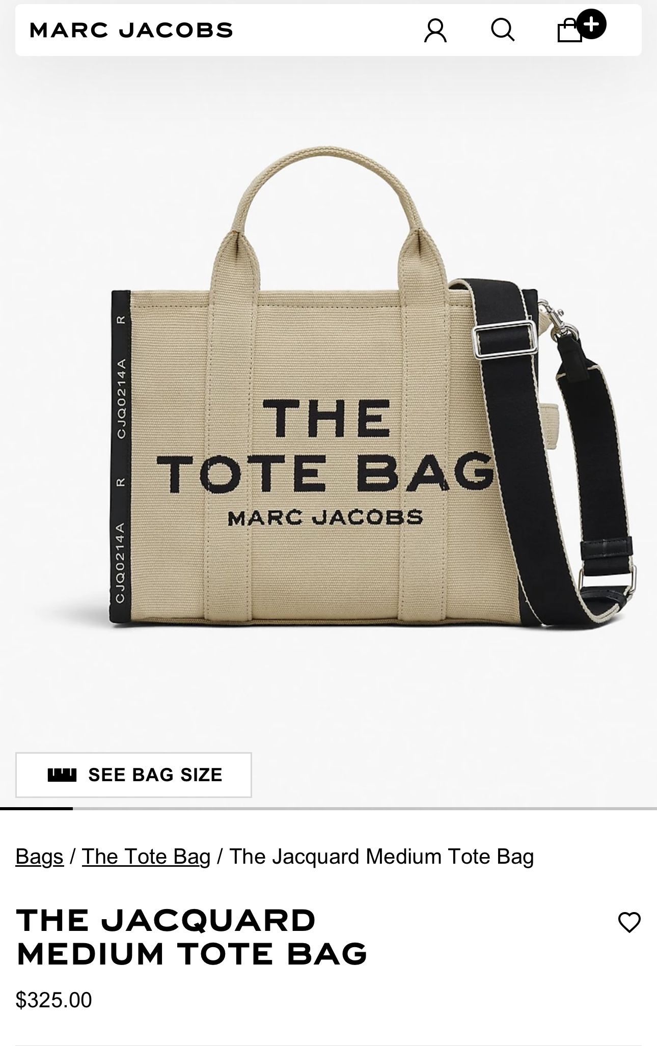 Real Marc Jacobs Tote Bag Medium