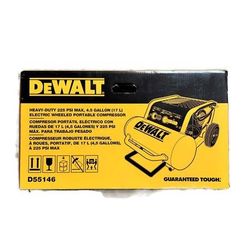 DEWALT D55146 4-1/2-Gal 225-PSI Hand Carry Electric Air Compressor