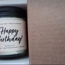 Luxe NEW 9oz Candle Gift - Happy Birthday