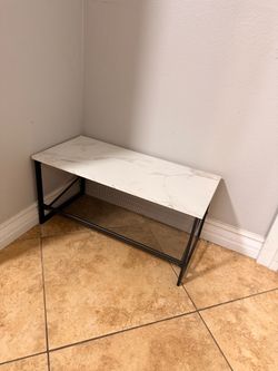 Entryway Bench with Metal Frame