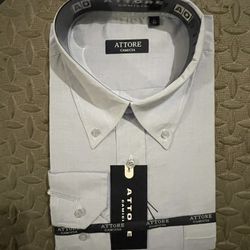 Men White Collard Dress Shirt NWT 