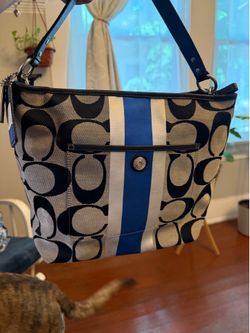 Coach Jacquard Hamptoms Weekend Purse Bag