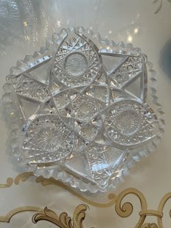Crystal Plate Or Ashtray 5 Inches 