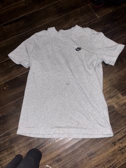Gray Nike t-shirt with black logo #swoosh #athletic