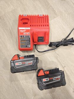 Milwaukee 18V Battery's 5.0 with Charger