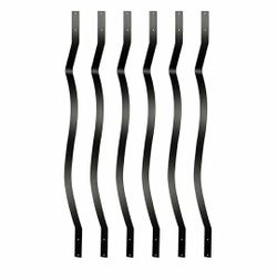 1262: New 51 Pack 32.25 x1 Deck Balusters, Metal Deck Spindles with Screws, Iron Balusters for Deck Railing, Heavy Duty Staircase Balusters, Porch Rai