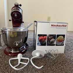 Kitchen Aid  Artisan Stand Mixer + Kitchen Aid Ice cream Maker