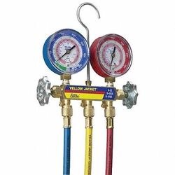 Yellow Jacket 2 Valve Charging Manifold W/Hoses 