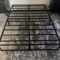 Black low profile full size bed frame 