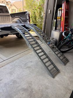Haul-Master 84” Folding Aluminum ATV & Lawn Mower Loading Ramps