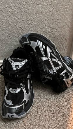 Balenciaga Track Sneakers Black Silver Size 45