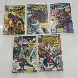 Lot of 5 Books:  Web of Spider-Man #87,88,89,92,93 (Marvel Comics 1992)