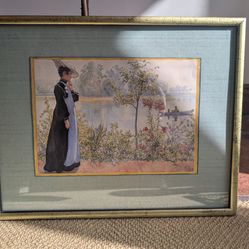 Framed print ("Karin by the Shore", 1908)