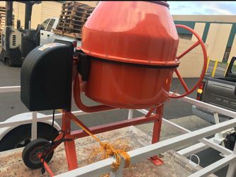 8.83 cf cement mixer heavy duty steel with rubber wheels new