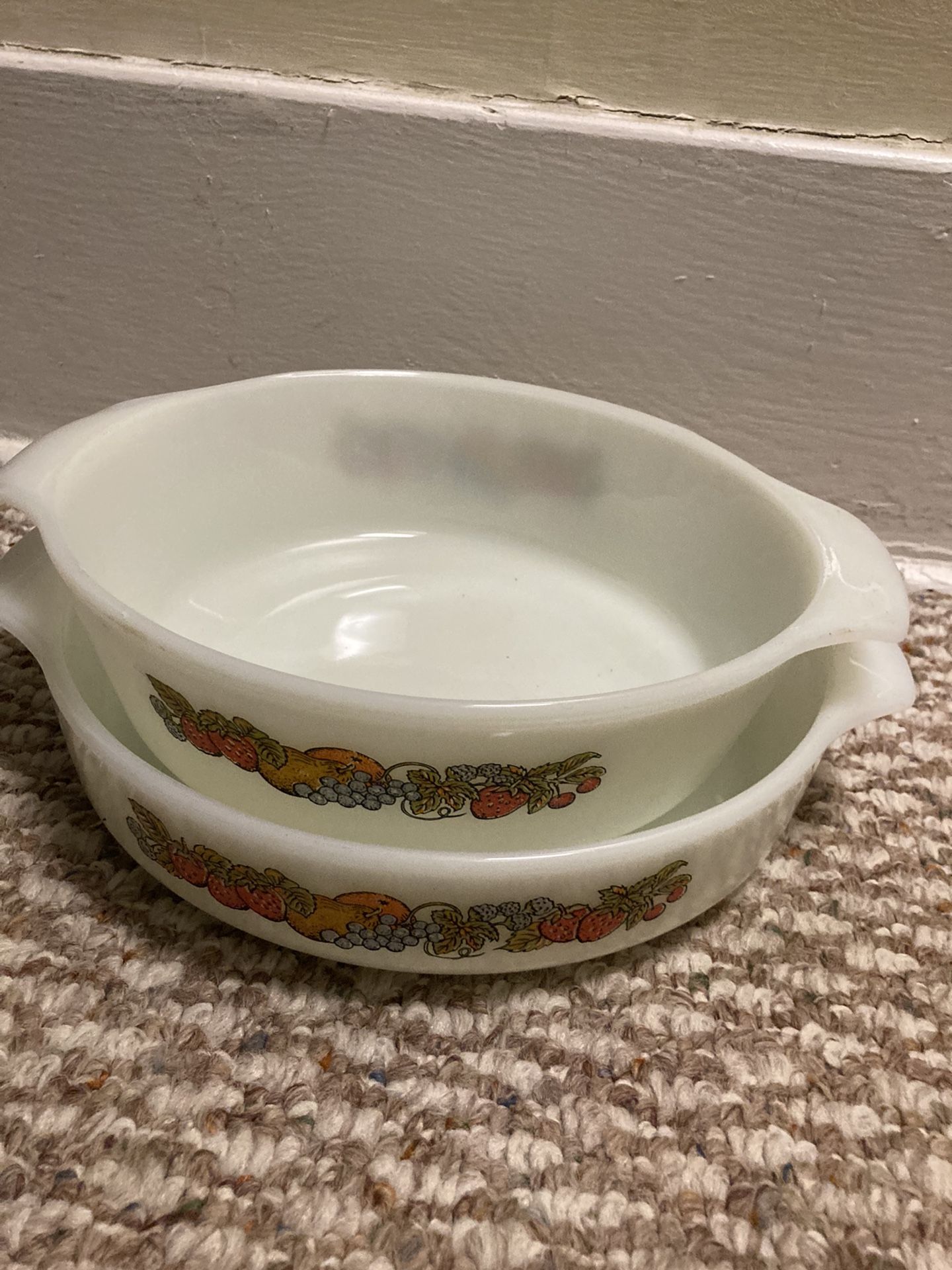 Fire King Anchor Hawking Fruit Pattern Dishes 