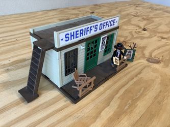 Lot PLAYMOBIL Vintage Western - Sherif, Prison, Maison, Enseigne - Set 3423 - Occasion En Bon état