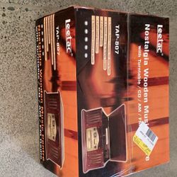 Leetac Nostalgia Wooden Music Center - Turntable, Cd, And Radio New In Box