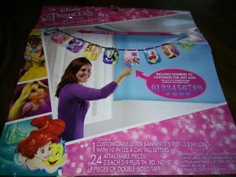 Disney princess jumbo letter banner kit